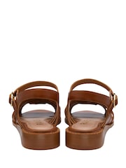 Ravel Brown Leather Slingback Sandals - Image 3 of 4