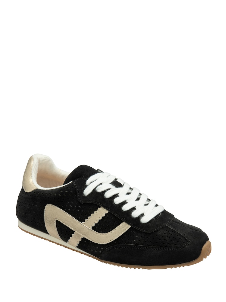 Ravel Black Lace-Up Trainers - Image 1 of 4