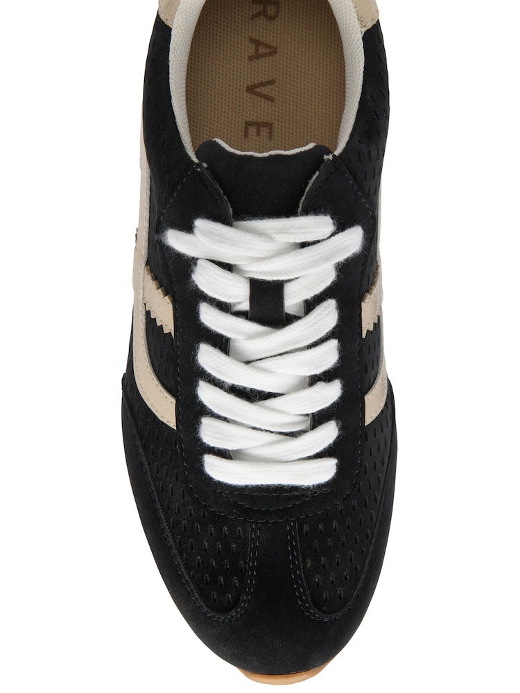 Ravel Black Lace-Up Trainers - Image 4 of 4