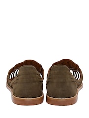 Ravel Green Leather Slip-On Sandals - Image 3 of 4