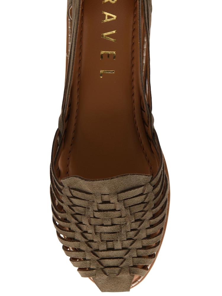 Ravel Green Leather Slip-On Sandals - Image 4 of 4