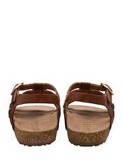 Ravel Brown Leather Gladiator Sandals - Image 3 of 4