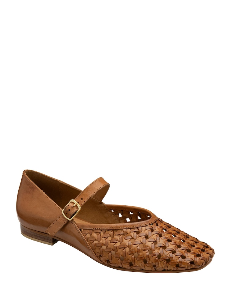 Ravel Brown Leather Flat Shoes - Image 1 of 4 Ravel Brown Leather Flat Shoes - Image 1 of 4