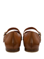 Ravel Brown Leather Flat Shoes - Image 3 of 4