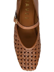 Ravel Brown Leather Flat Shoes - Image 4 of 4