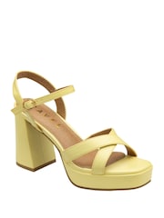 Ravel Yellow Open-Toe Platform Sandals - Image 1 of 4