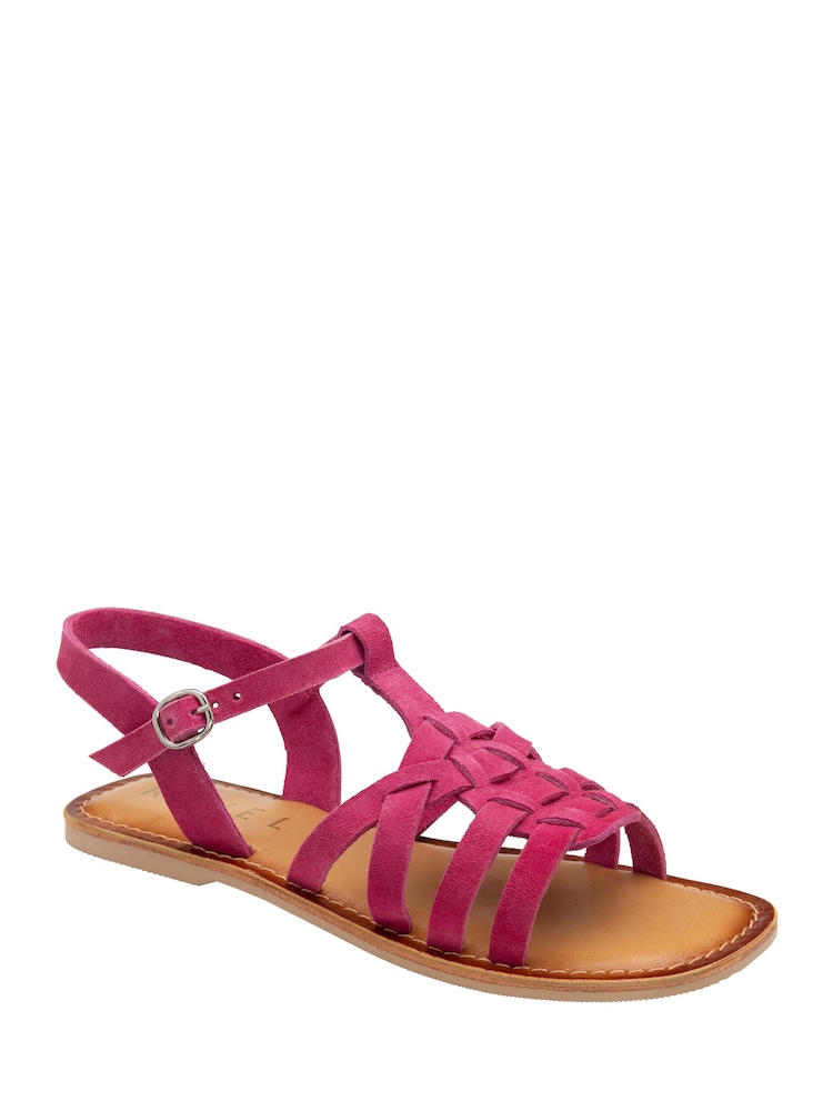 Ravel Pink Suede Open-Toe Sandals - Image 1 of 4