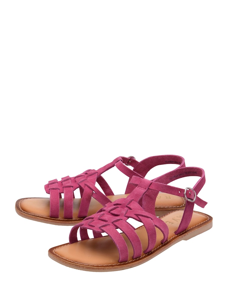 Ravel Pink Suede Open-Toe Sandals - Image 2 of 4