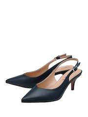 Ravel Blue Slingback Court Shoes - Image 2 of 4