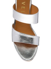 Ravel Silver Leather Mule Sandals - Image 4 of 4