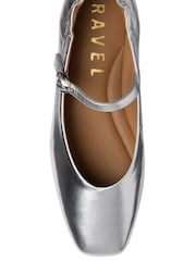Ravel Silver Leather Flat Shoes - Image 4 of 4