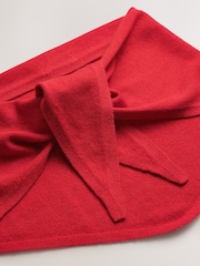 Red N.Premium Cashmere Wool Triangle Scarf - Image 7 of 8