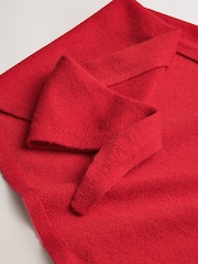 Red N.Premium Cashmere Wool Triangle Scarf - Image 8 of 8