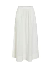 Rouge Edit White Poplin High Waist Ankle Skirt - Image 1 of 2