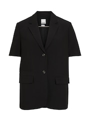 Rouge Edit Black Short Sleveve Tailored Blazer - Image 1 of 2