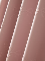 Pink Bow Textured Blackout Thermal Eyelet Curtains - Image 6 of 6
