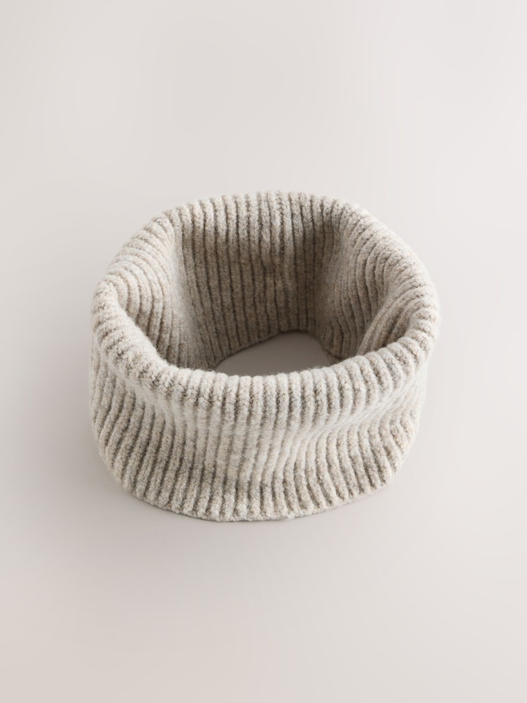 Oatmeal Cosy Knitted Snood (1-16yrs) - Image 1 of 4 Oatmeal Cosy Knitted Snood (1-16yrs) - Image 1 of 4