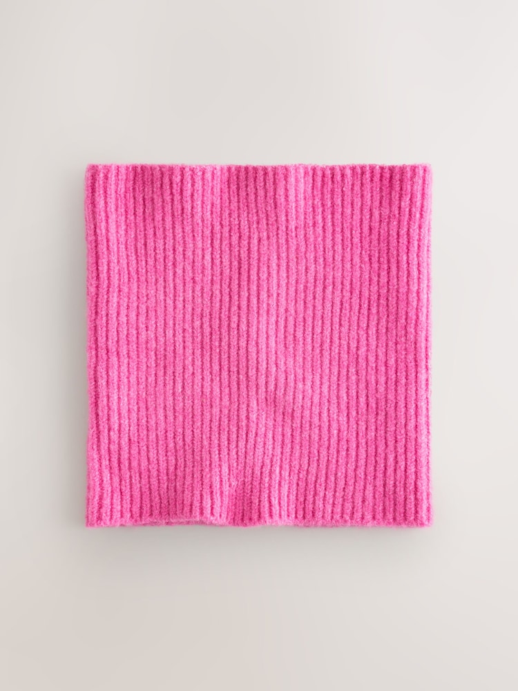 Fluro Pink Cosy Knitted Snood (1-16yrs) - Image 2 of 4