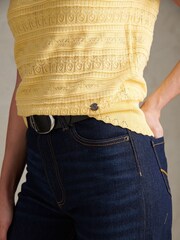 U.S. Polo Assn. Yellow Pointelle Knit T-Shirt - Image 2 of 8