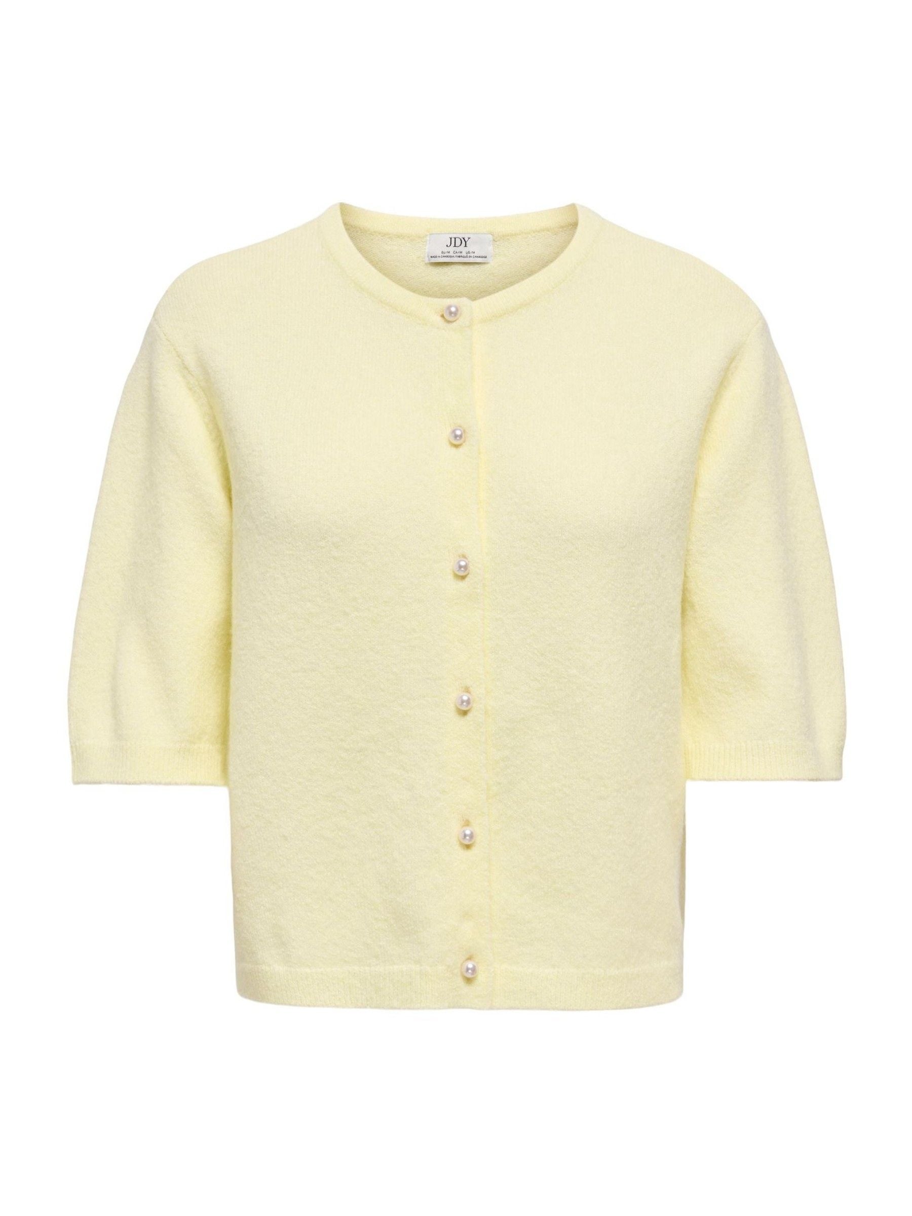 Buy JDY Yellow Short Sleeve Pearl Button Cardigan from Next USA