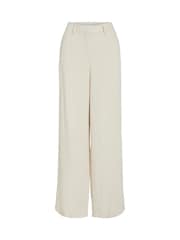 Vila Cream High Waisted Wide Leg Tailored Trousers - Image 6 of 7