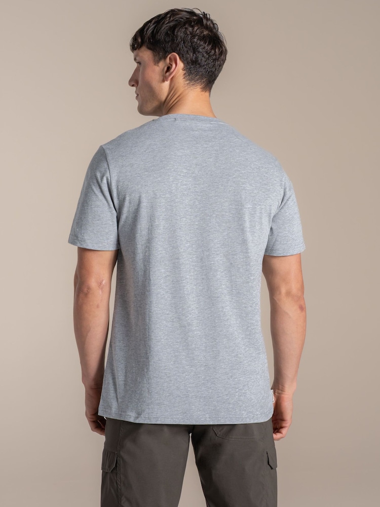 Craghoppers Grey National Trust Sabden Short Sleeved T-Shirt - Image 2 of 4 Craghoppers Grey National Trust Sabden Short Sleeved T-Shirt - Image 2 of 4