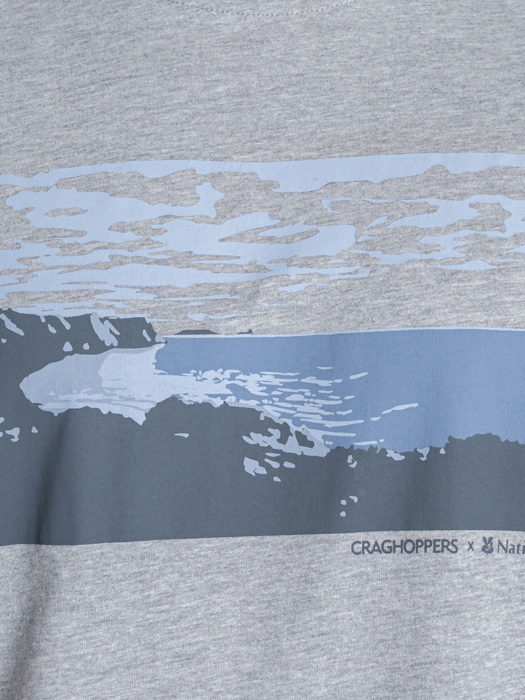 Craghoppers Grey National Trust Sabden Short Sleeved T-Shirt - Image 4 of 4 Craghoppers Grey National Trust Sabden Short Sleeved T-Shirt - Image 4 of 4