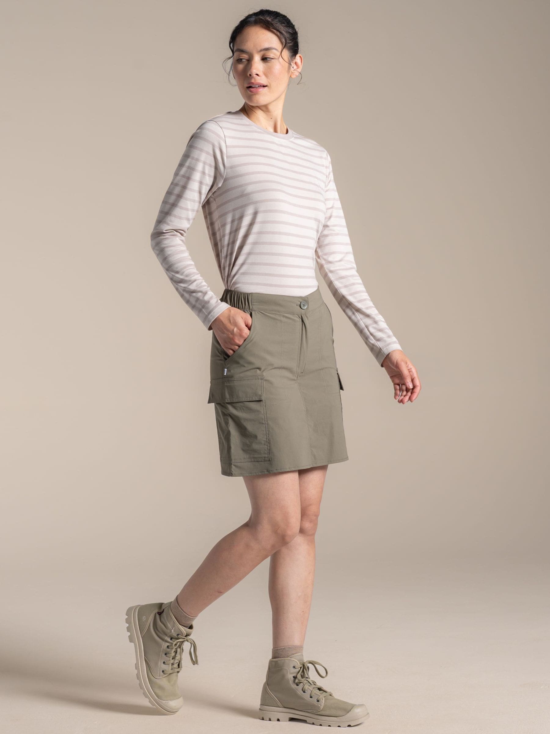 Craghoppers Women's Nosilife Pro Quick-Drying Cargo Skort - Wild Olive - 8 - Image 8