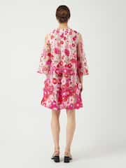 Y.A.S Pink Bouquet Embellished 3/4 Sleeve Mini Dress - Image 2 of 3