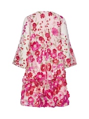 Y.A.S Pink Bouquet Embellished 3/4 Sleeve Mini Dress - Image 5 of 5