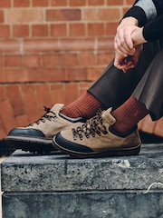 Light Brown Suede Low Hiker Boots - Image 3 of 9