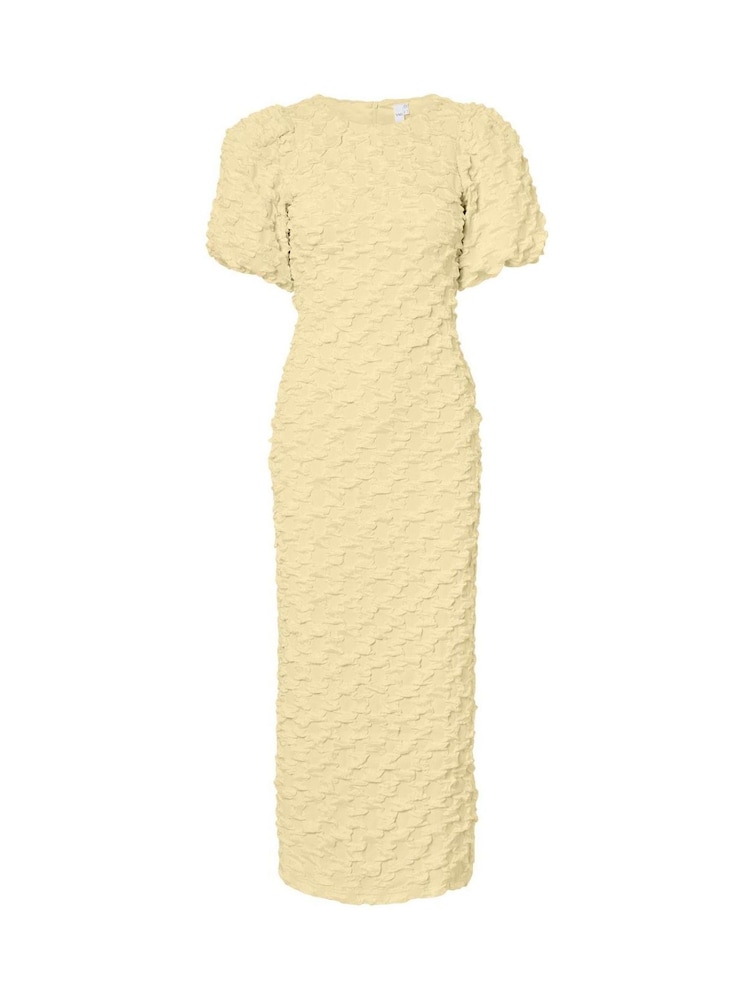 Y.A.S Yellow Puff Sleeve Jacquard Maxi Dress - Image 5 of 5 Y.A.S Yellow Puff Sleeve Jacquard Maxi Dress - Image 5 of 5