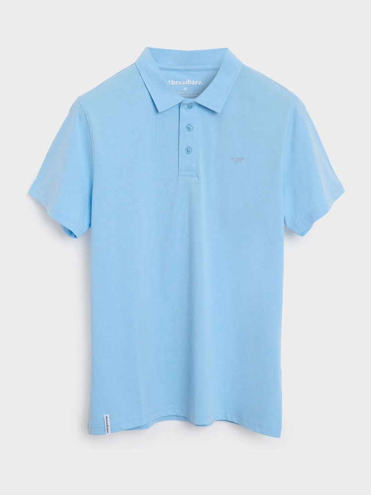 Threadbare Blue Single Jersey Cotton Polo Shirts 2 Pack - Image 3 of 3 Threadbare Blue Single Jersey Cotton Polo Shirts 2 Pack - Image 3 of 3