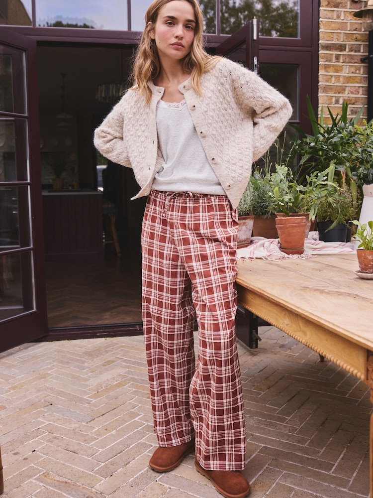 Rust/Green Check Flannel Pyjama Bottoms 2 Pack - Image 2 of 10 Rust/Green Check Flannel Pyjama Bottoms 2 Pack - Image 2 of 10