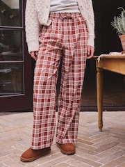 Rust/Green Check Flannel Pyjama Bottoms 2 Pack - Image 3 of 10