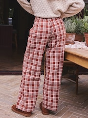 Rust/Green Check Flannel Pyjama Bottoms 2 Pack - Image 5 of 10