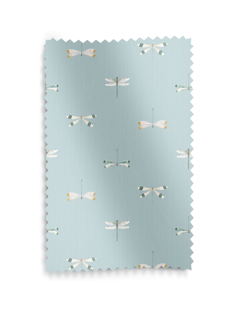 Sophie Allport Blue Stripe Water Colour Dragonfly Made to Roman Measure Curtains - Image 6 of 6 Sophie Allport Blue Stripe Water Colour Dragonfly Made to Roman Measure Curtains - Image 6 of 6