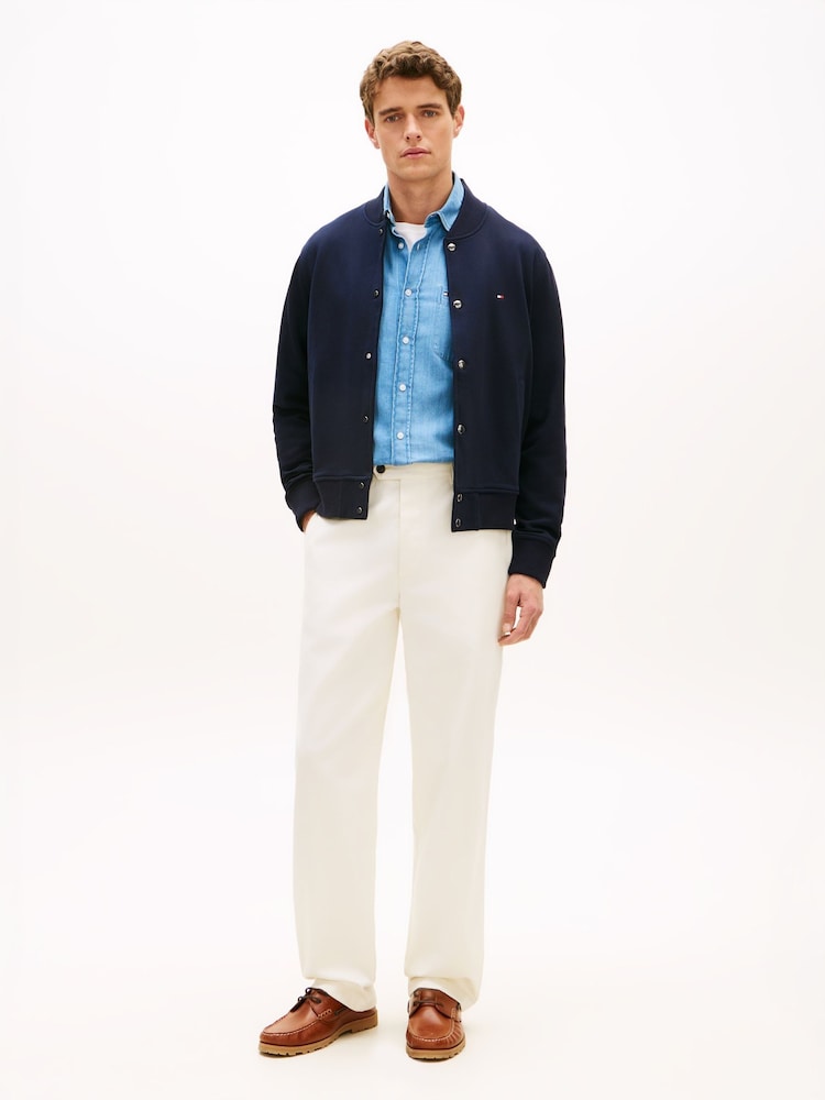 Tommy Hilfiger Blue Crew Neck Bomber Jacket - Image 2 of 5