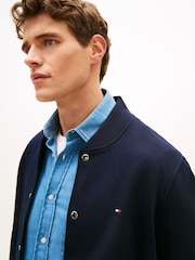 Tommy Hilfiger Blue Crew Neck Bomber Jacket - Image 4 of 5