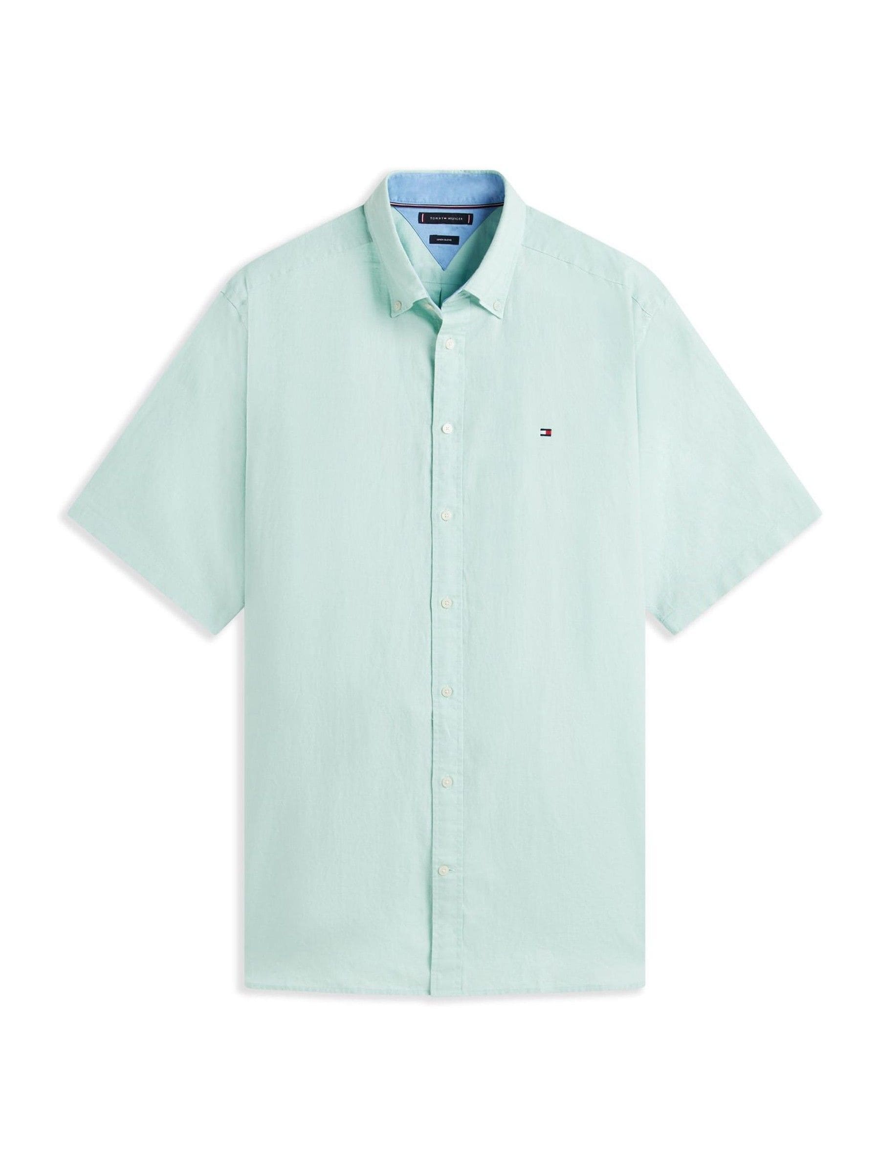 Next：日本 グリーン - Tommy Hilfiger リネン半袖シャツ from Next Japan