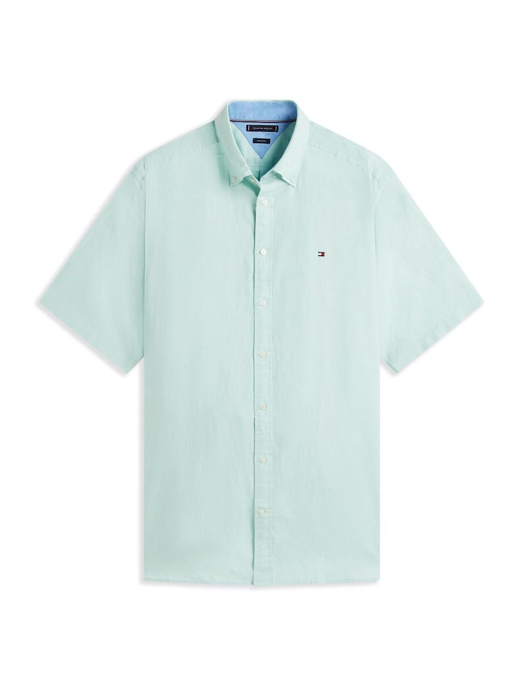 Tommy Hilfiger Short Sleeve Linen Shirt - Image 5 of 5 Tommy Hilfiger Short Sleeve Linen Shirt - Image 5 of 5