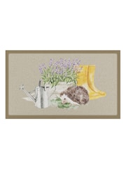 Artsy Mats Multi Hedgehog Lavender Doormat - Image 2 of 2
