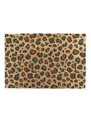 Artsy Mats Multi Colour Leopard Print Doormat - Imaginea 12 din 12
