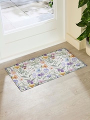 Artsy Mats Multi Watercolour Wild Flowers Doormat - Image 1 of 2