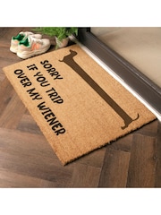 Artsy Mats Brown Sorry If You Trip Over My Wiener Doormat - Image 2 of 10