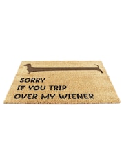 Artsy Mats Brown Sorry If You Trip Over My Wiener Doormat - Image 8 of 10