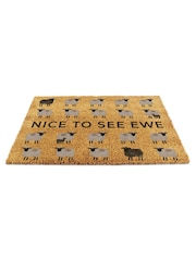 Artsy Mats Brown Nice To See Ewe Sheep Doormat - Image 10 of 12