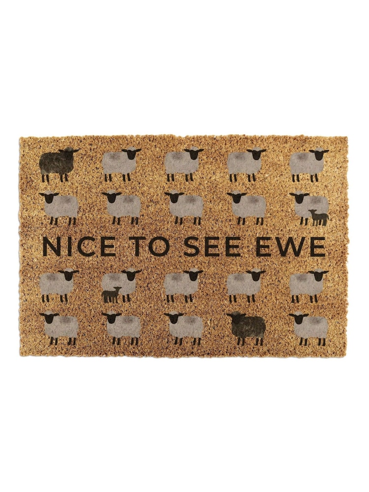 Artsy Mats Brown Nice To See Ewe Sheep Doormat - Image 12 of 12