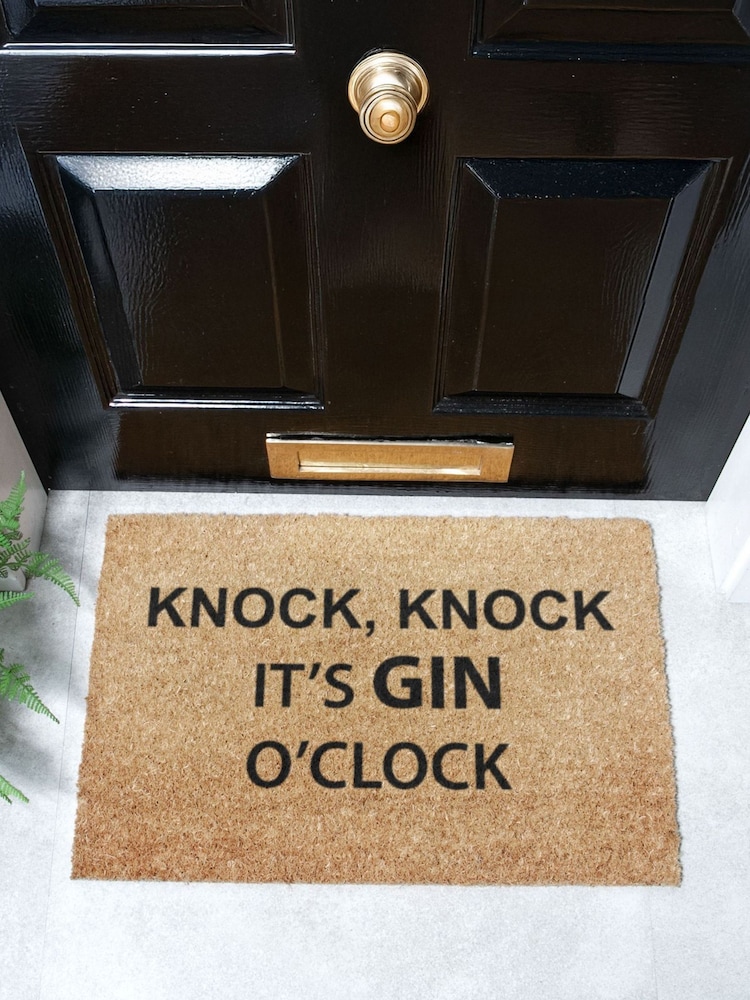Artsy Mats Knock Knock Its Gin O'Clock Doormat - Imaginea 1 din 13
