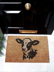 Artsy Mats Brown Dairy Calf Doormat - Image 1 of 12